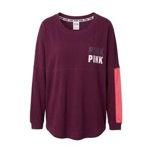 Victoria's Secret PINK | Varsity Style Sweatshirt with Mesh Long Sleeves | Large